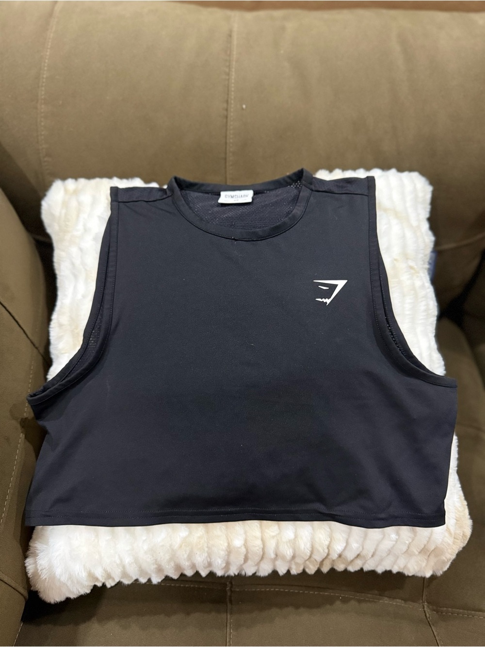 Gymshark Black Cropped Workout Tank Top